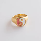 Pink Yin Yang Ring